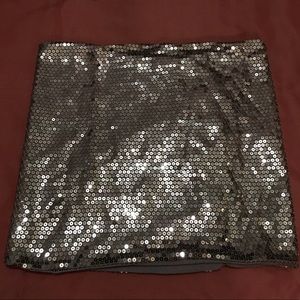Gray sequin infinity scarf